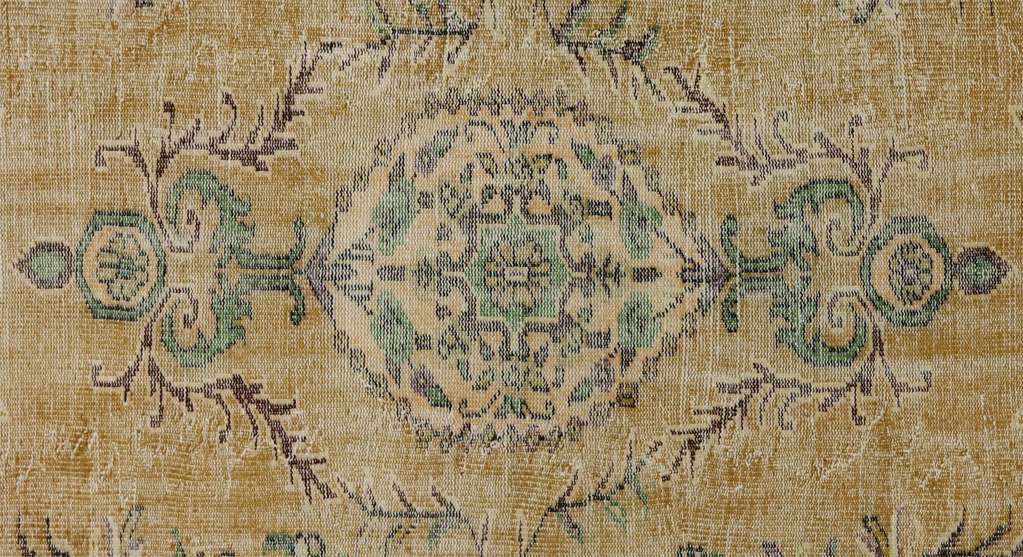 One-of-a-kind turkish handwoven vintage rug - rustic vintage charm 290x 171