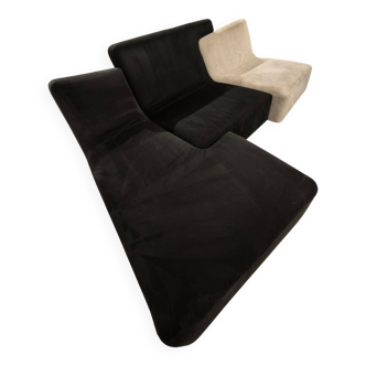Canapé Ligne Roset Confluences avec 2 coussins + repose pieds