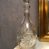 Carved crystal decanter