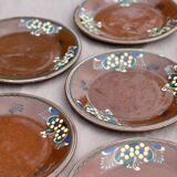 Set of old enamelled terracotta plates
