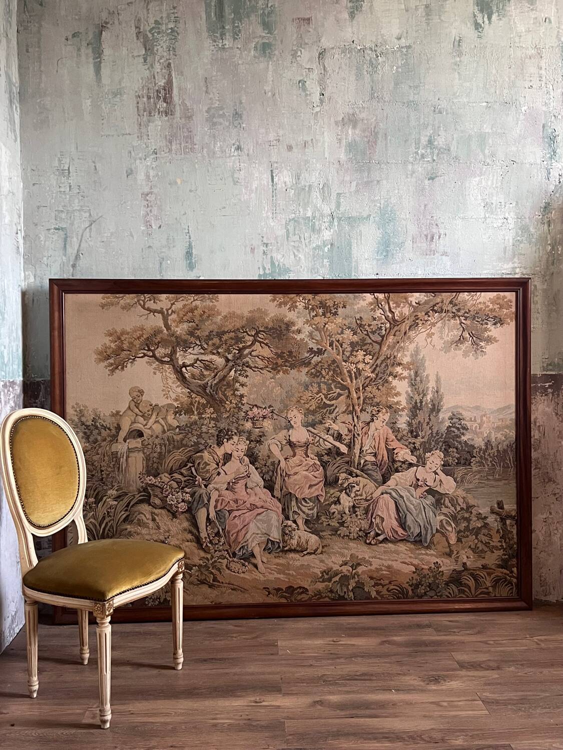Vintage Framed Wall Tapestry