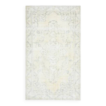 1970s Turkish Oushak Handmade Wool Cotton Orange Area Rug 178x307