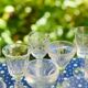 Assortment of 15 mismatched vintage liqueur glasses