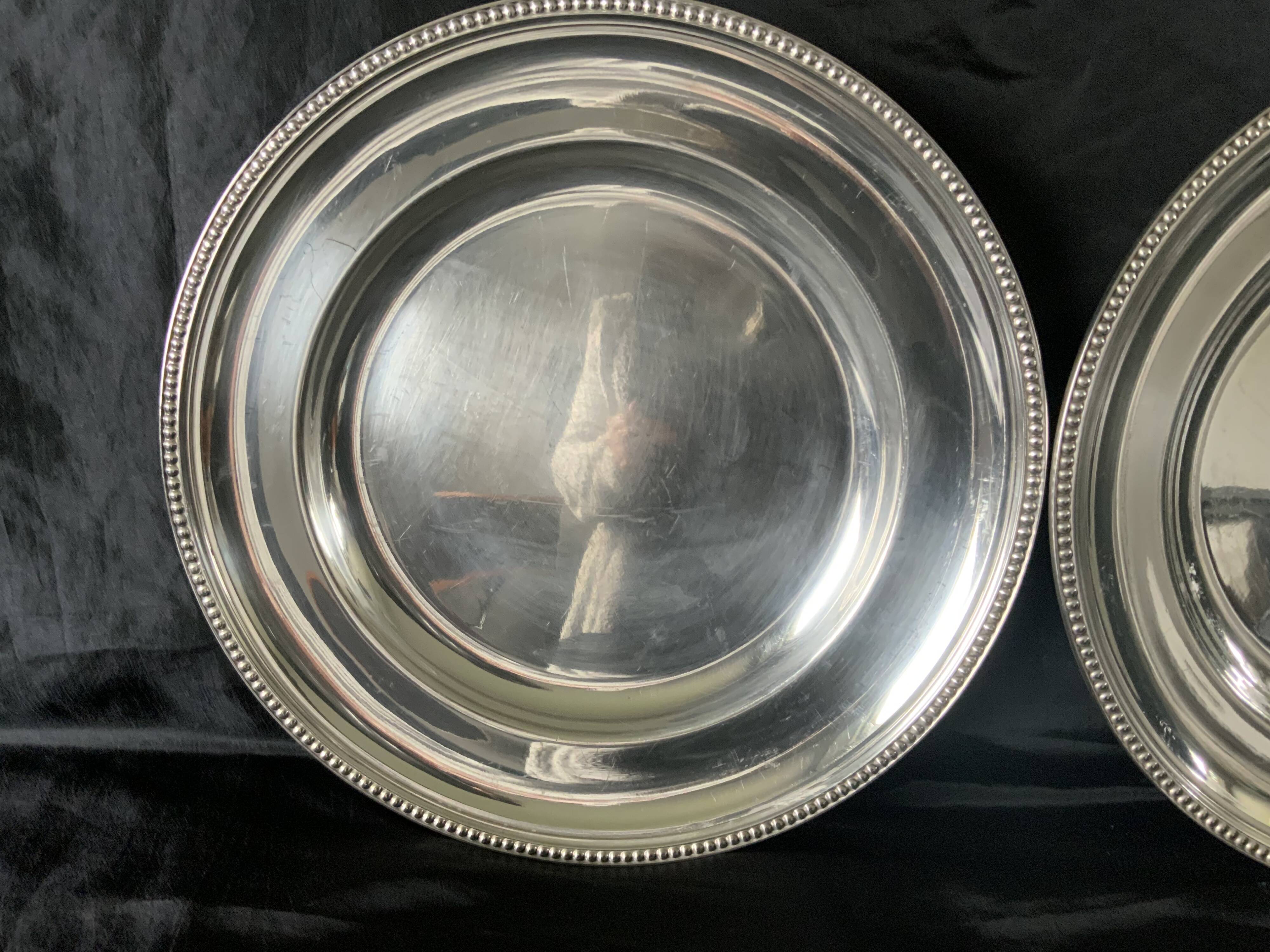 2 large ercuis dishes in silver metal