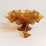 Service for punch or sangria 70s glassware Biot 8 cups