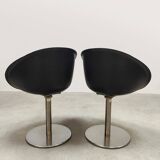 Chaises de salle à manger pivotantes au design italien vintage « style Mad Men »