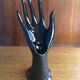 Hand baguier soliflora in black ceramic