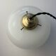 Ancienne suspension art-deco en opaline vintage