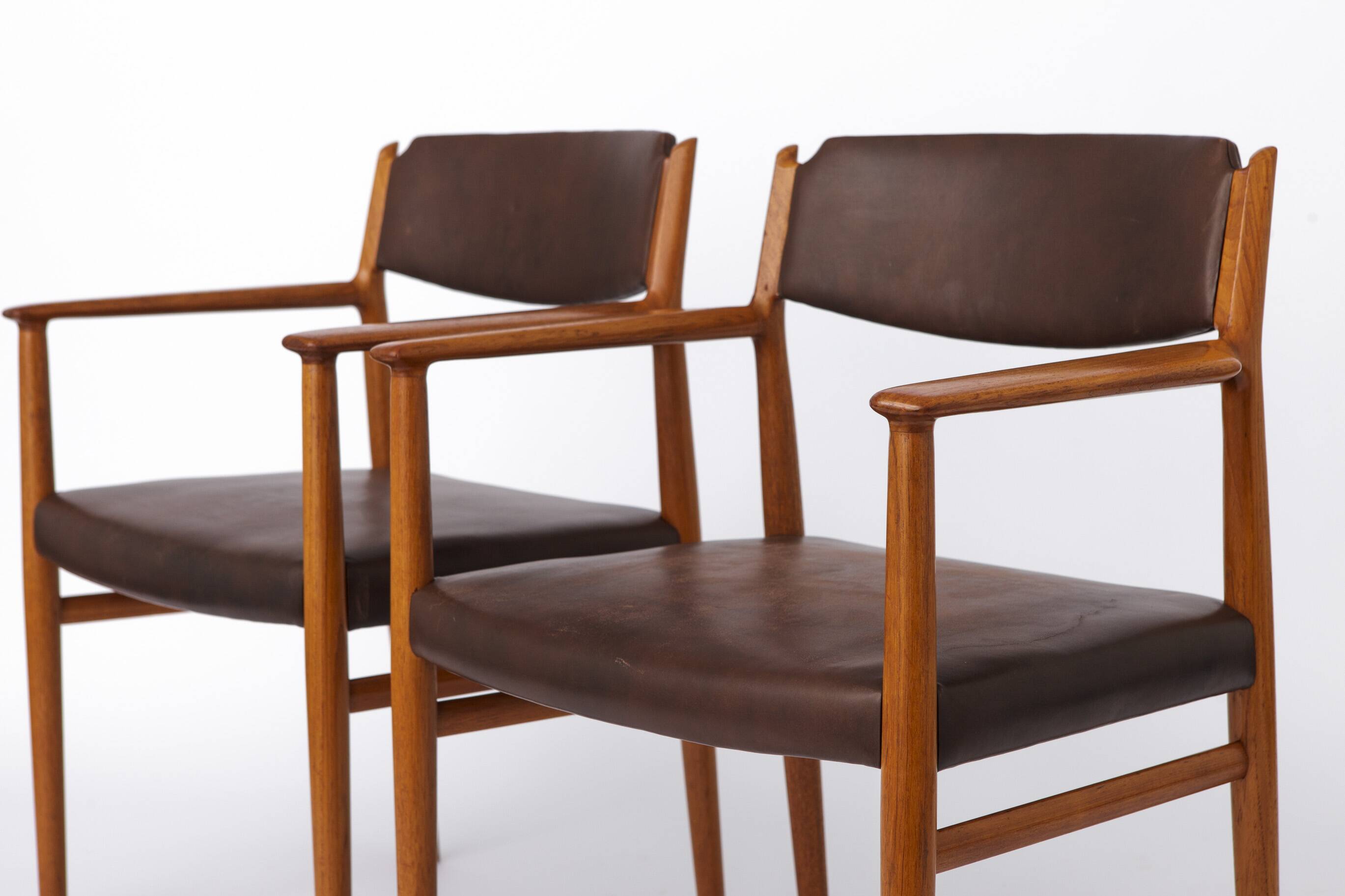 Pair of Arne Vodder Model 418 Armchairs, 1960s Danish Mid Century Teak
