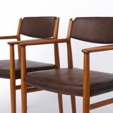 Pair of Arne Vodder Model 418 Armchairs, 1960s Danish Mid Century Teak