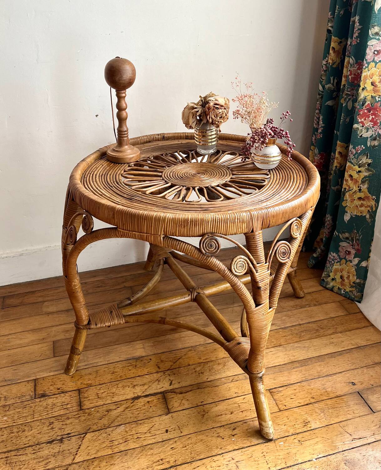 Table basse en rotin Peacock