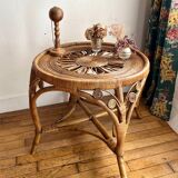 Peacock rattan coffee table