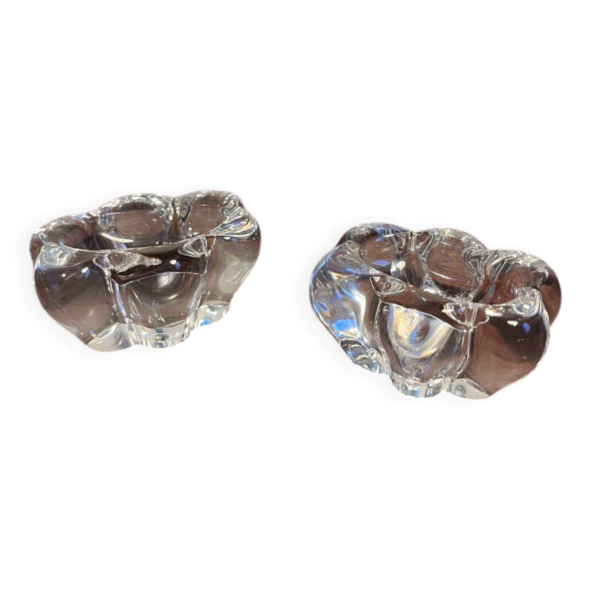 Daum France Crystal Salt and Pepper Shakers
