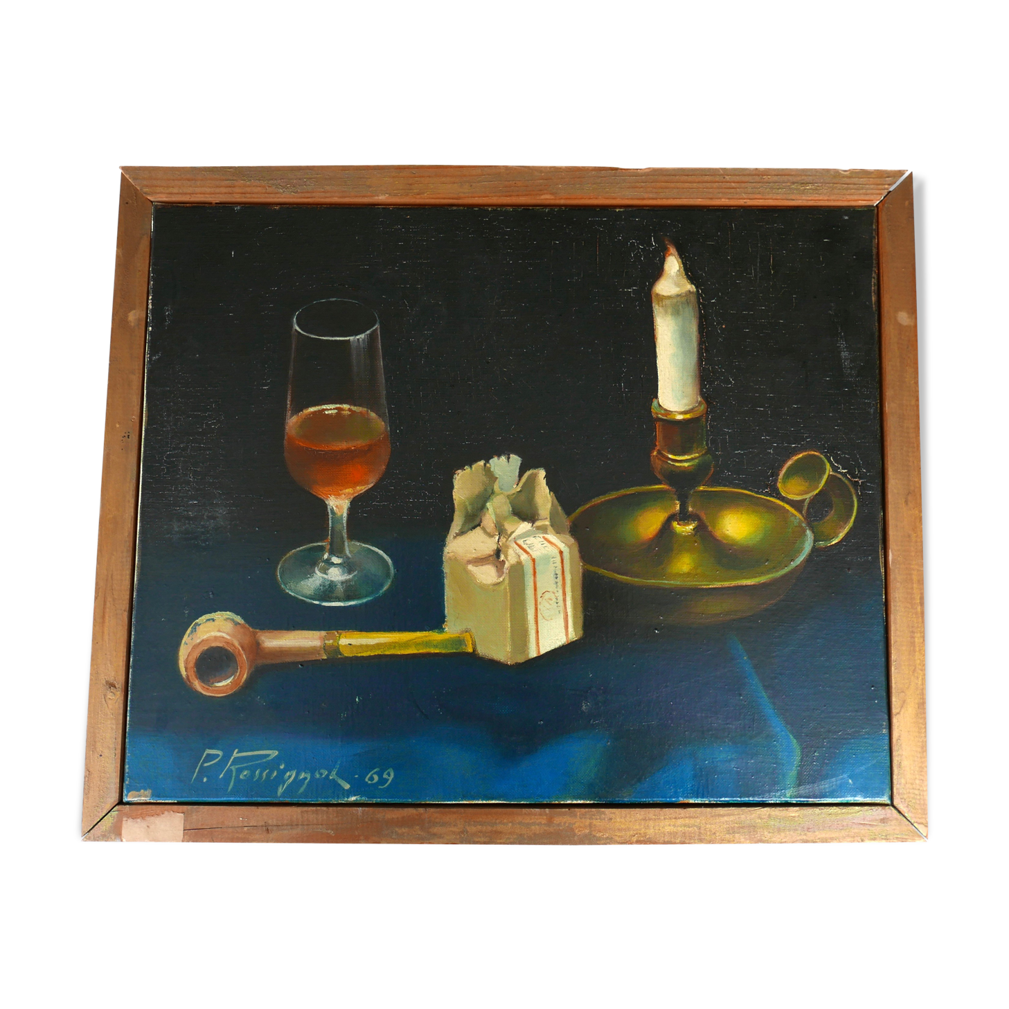 Painting, still life by Pierre Rossignol, 1960s