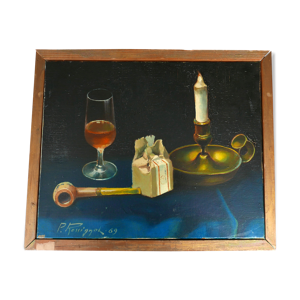 Peinture nature morte - pierre