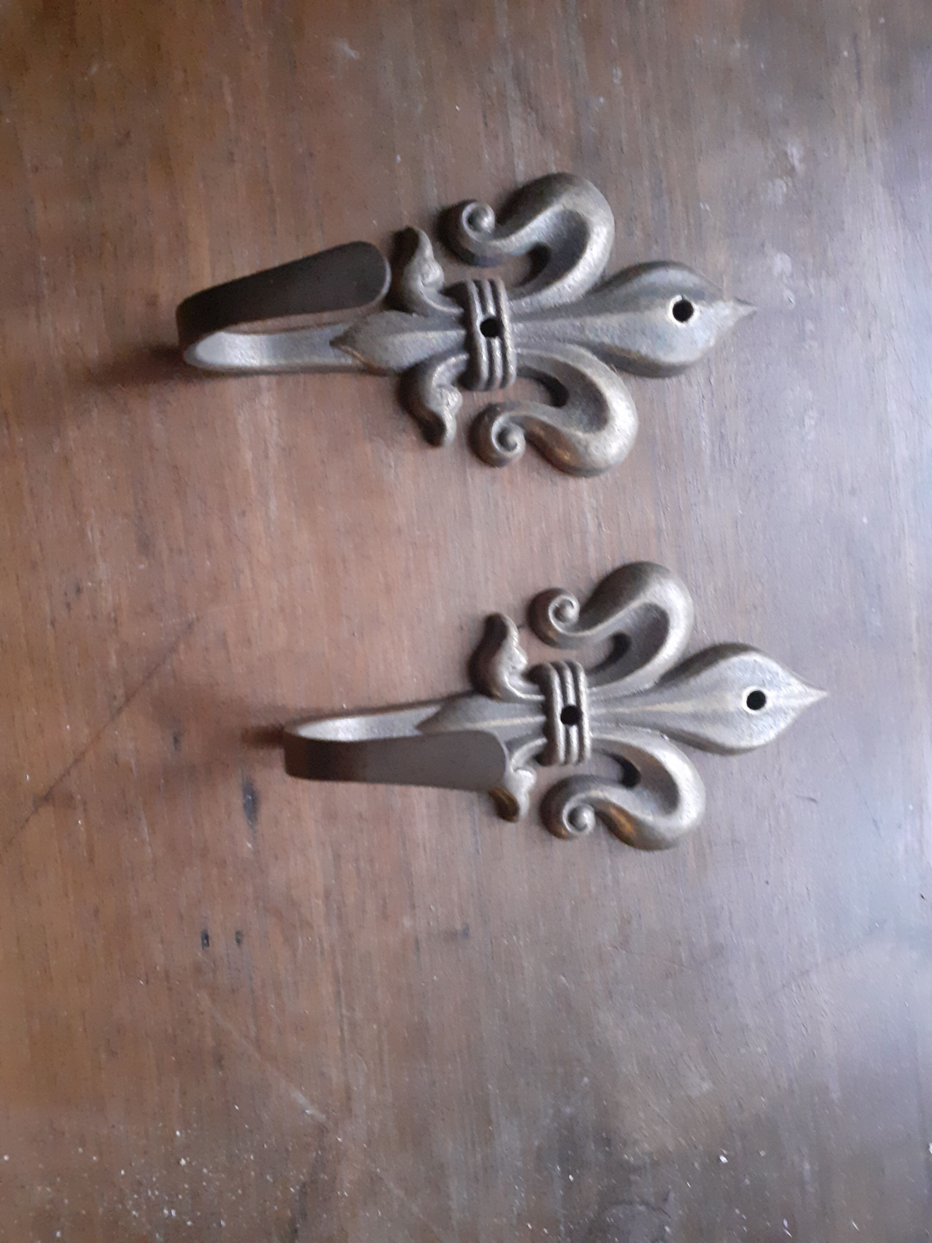 Vintage brass hooks