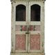 Display cabinet buffet glass old teak wood original patina