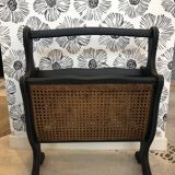 Pia wooden and cane magazine rack