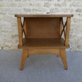 Bedside compass feet in light wood, 60s