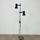 Miwi floor lamp with 2 vintage adjustable spots, black metal