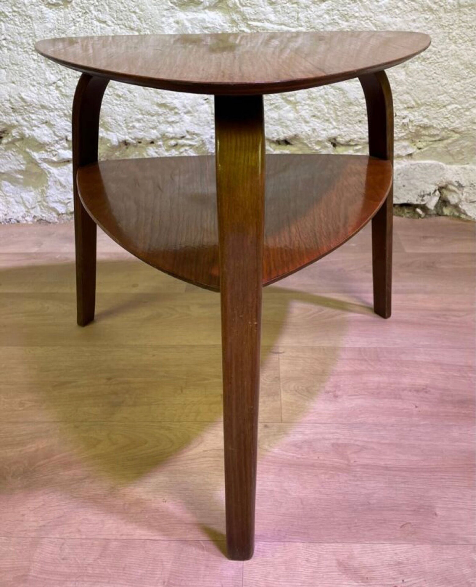 Tripod side table Bow Wood by Steiner