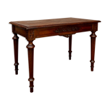 Double-sided desk in natural wood Louis XVI style