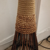 Rattan lamppost
