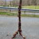 Pair of wooden floor lamps