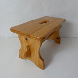Old small wooden bench walking foot