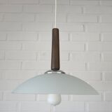 Hanging Lamp Mid-century modern Vintage Pendant Mint Green Glass Light 1970
