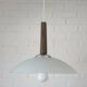 Hanging Lamp Mid-century modern Vintage Pendant Mint Green Glass Light 1970