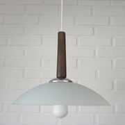 Suspension vintage en verre vert menthe, style moderne du milieu du siècle, années 1970