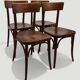 Set of 4 bistro chairs attributed to Thonet – Czechoslovakia