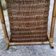 Panier à bûches en rotin et osier 1950