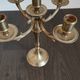 Brass candelabrum with 5 lights, scroll arms – Louis XV style – vintage decor