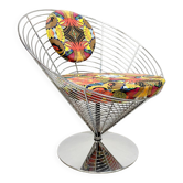 Vintage wire cone easy chair Fritz Hansen Verner Panton