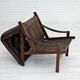 1970s, Norwegian design by Torbjørn Afdal, "Hunter" chair, leather.