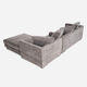 Canapé d’angle gris, design scandinave