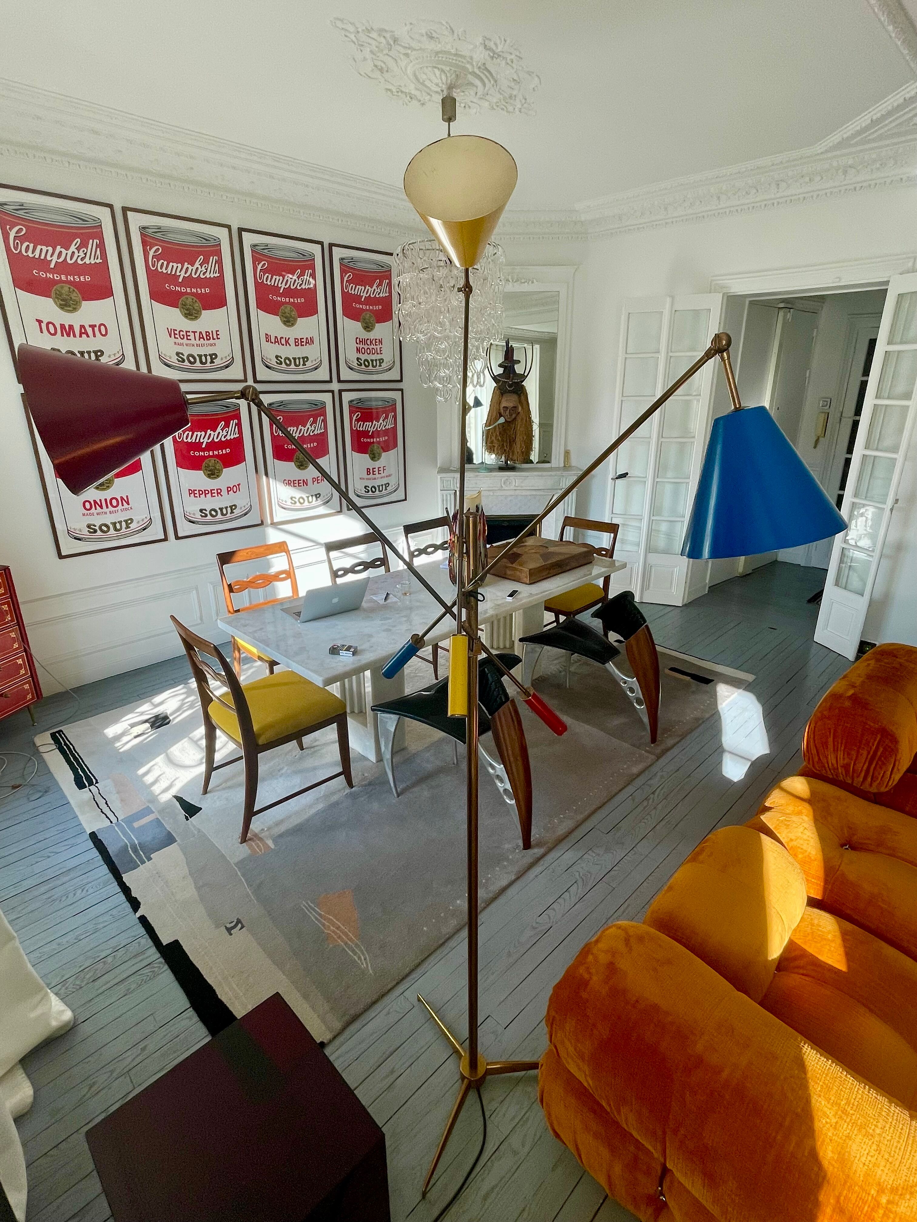 “Triennale” floor lamp by Angelo Lelii by Arredoluce