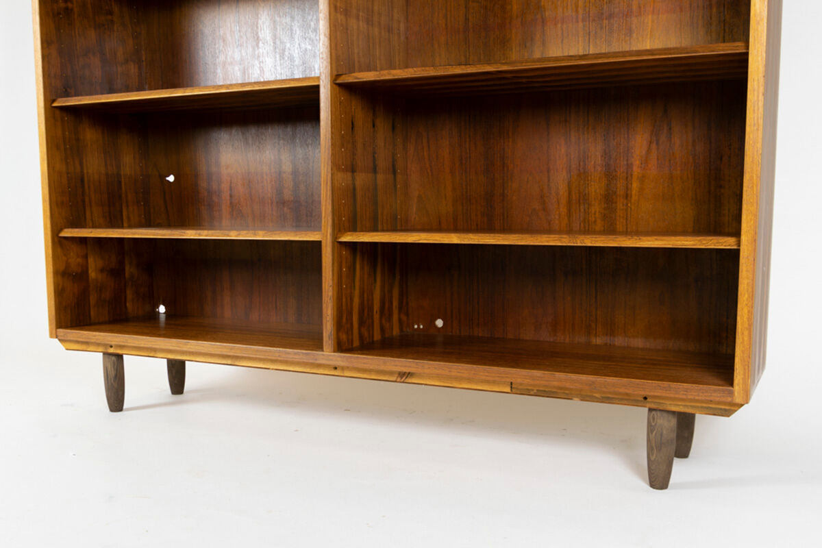 Hundevad rosewood bookcase, made in Denmark 1960s, marked