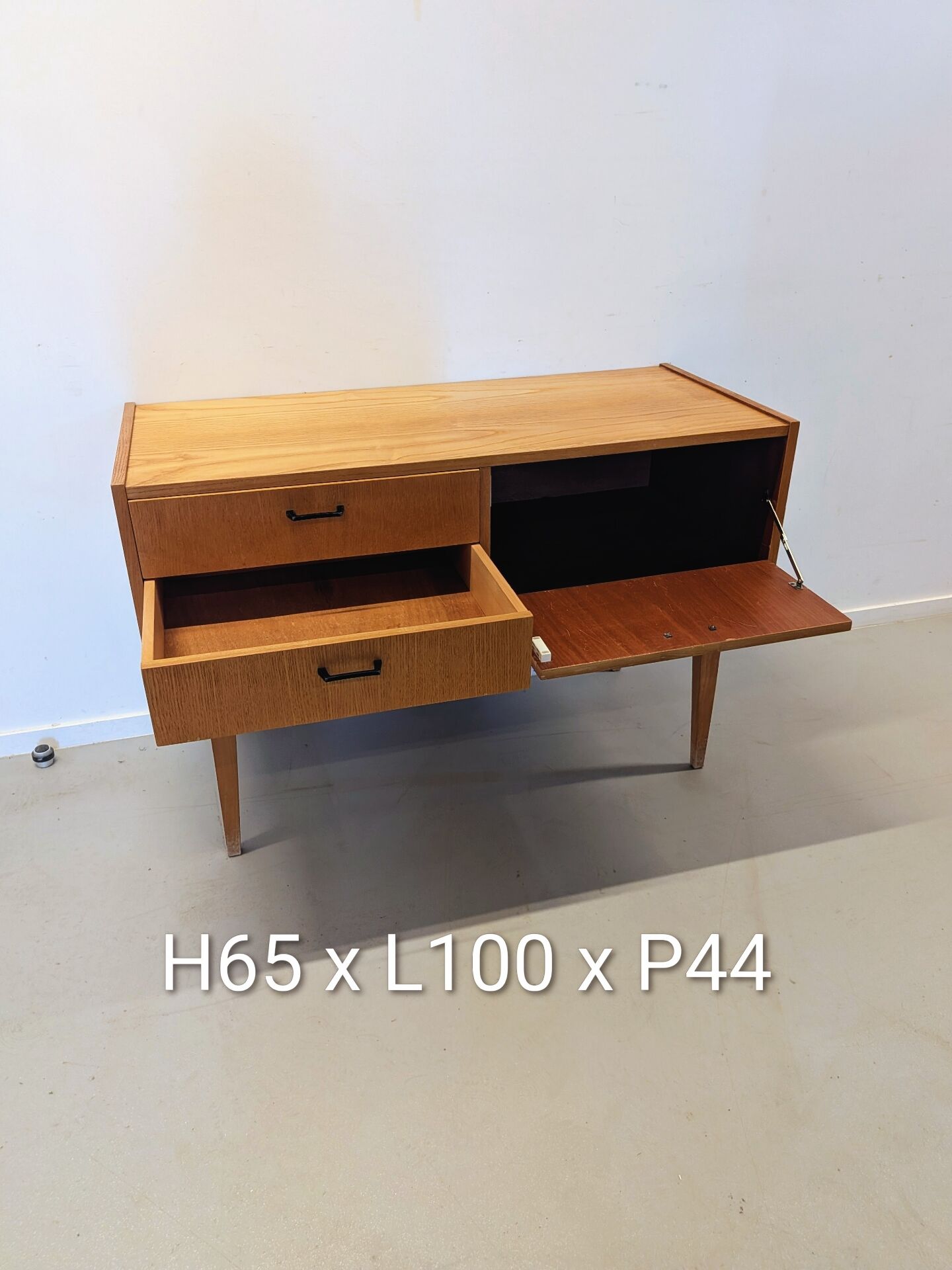 Vintage Scandinavian wooden sideboard / TV hi-fi unit