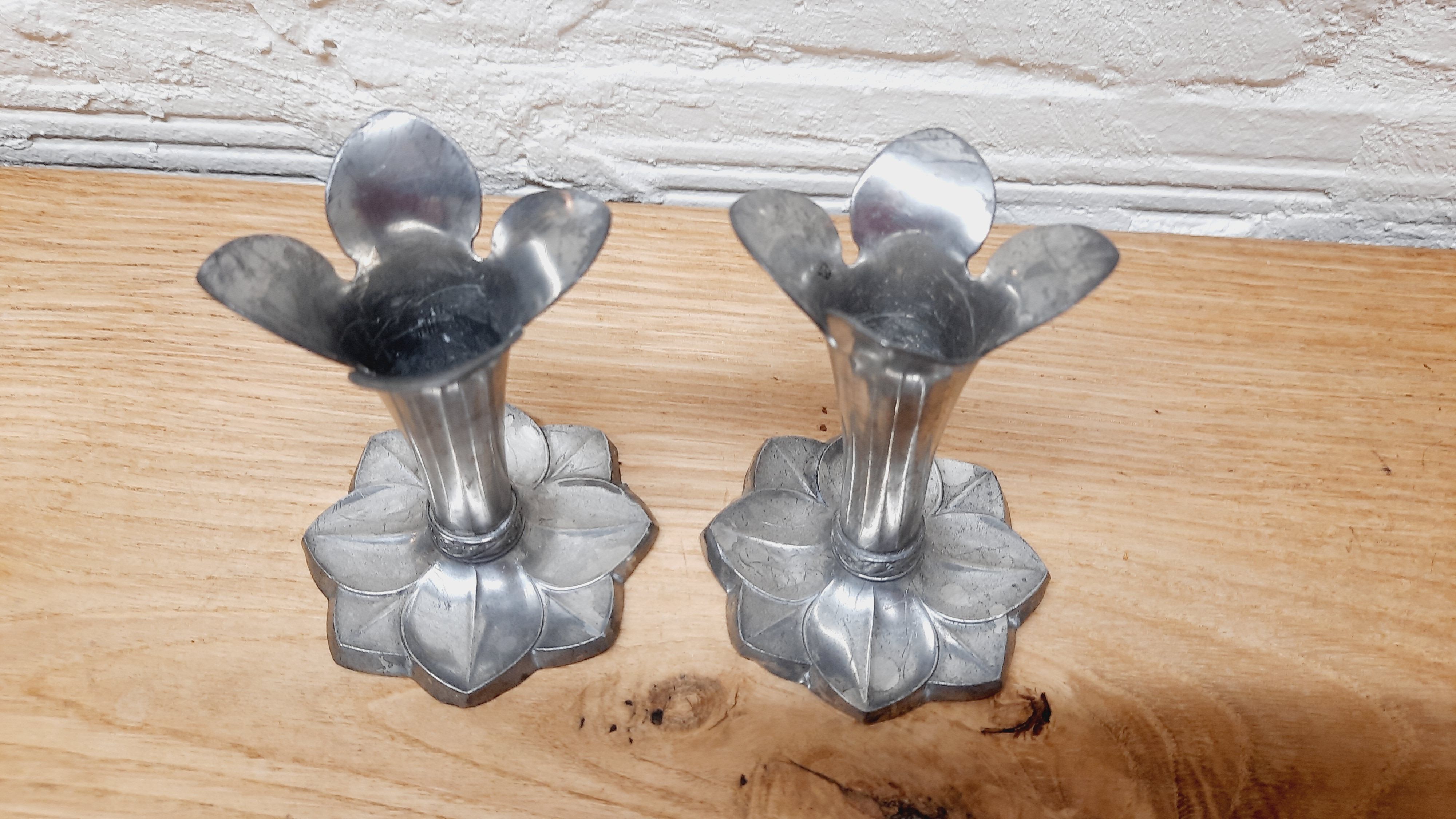 Paire bougeoirs scandinaves