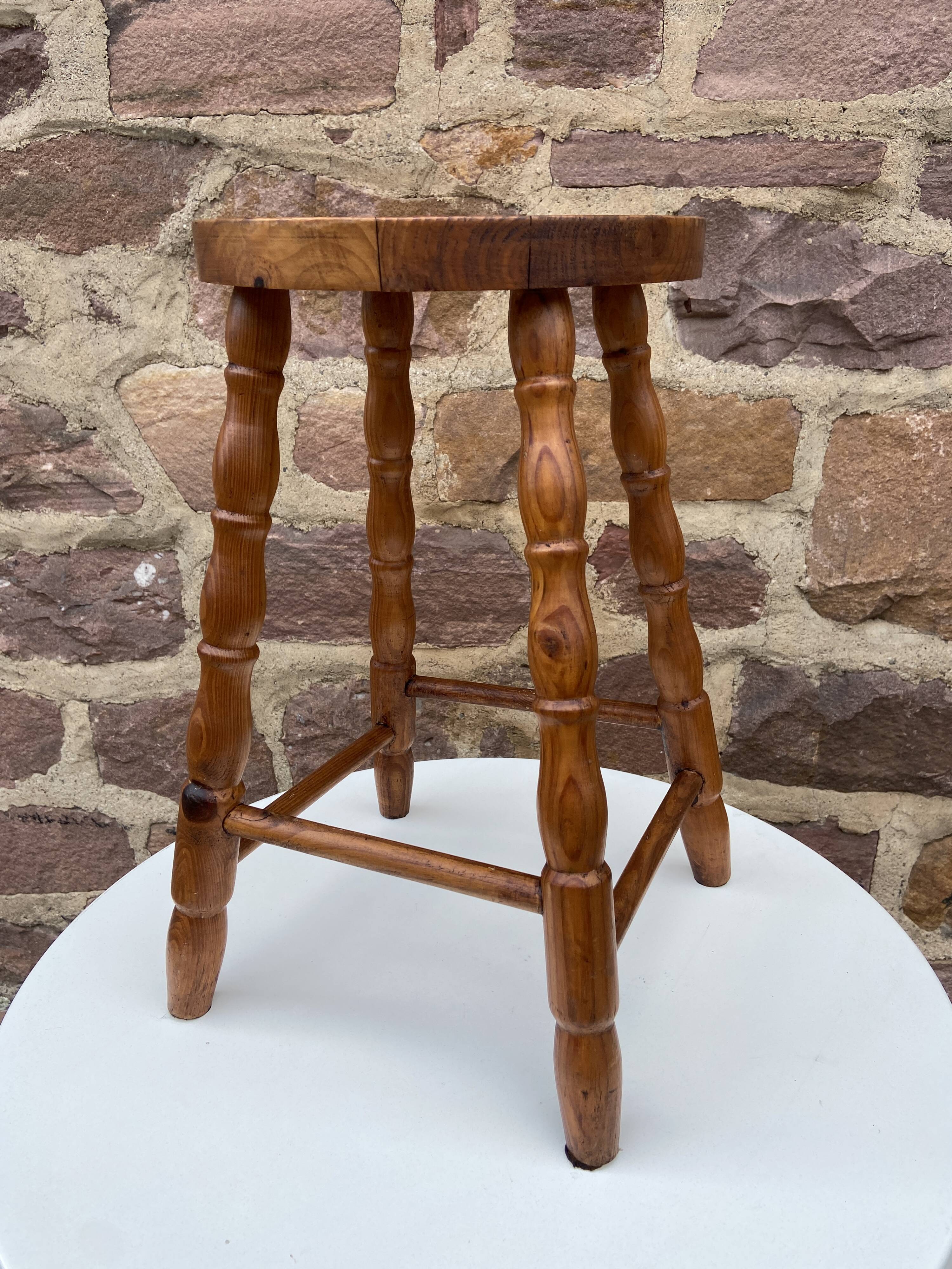 Vintage pine fir stool