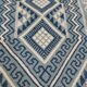Traditional handmade blue and white kilim carpet 50x100cm