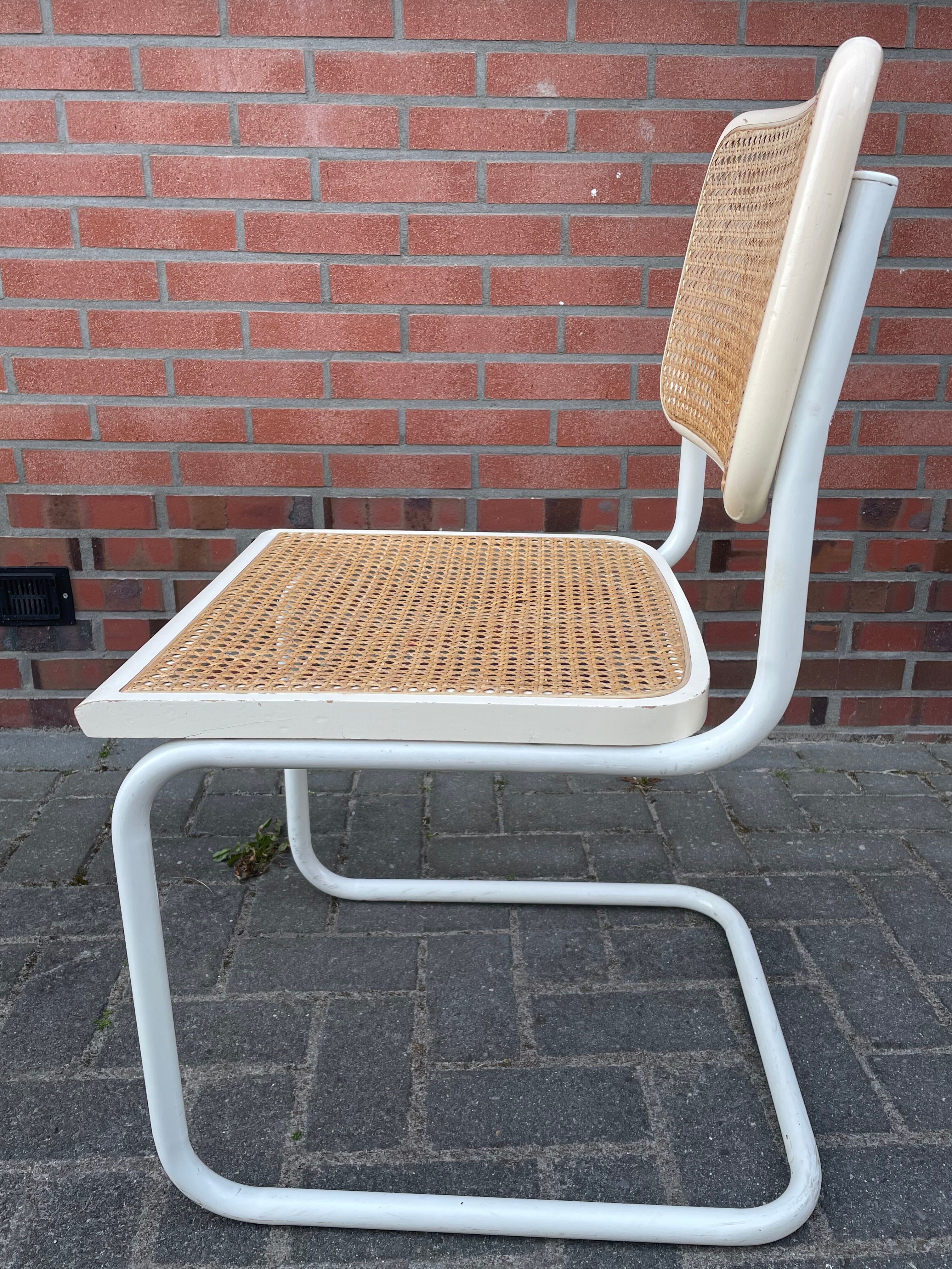 Cesca dining room chair designed by Marcel Breuer