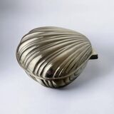 Boîte à bijoux en coquillage, plaqué argent, Italie, vers les années 1980.