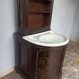Washbasin cabinet Italy 19th century ceramic Ginori Tuscany Napoleon III