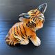 Young tiger hand-painted