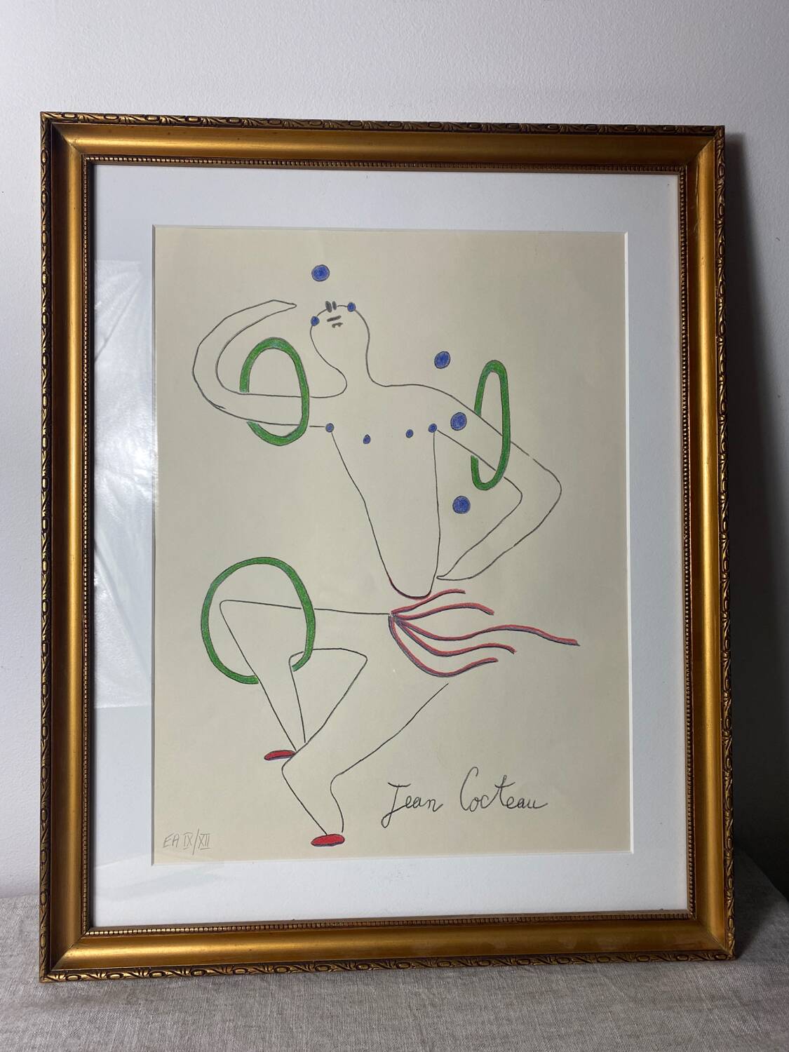 Lithograph, artist's proof Jean Cocteau