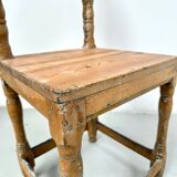 Chaise ancienne suédoise de style gustavien en pin du XVIIIe siècle